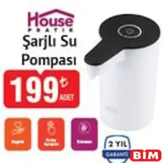 HOUSE PRATİK ŞARJLI SU POMPASI